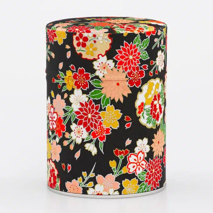 Boîte à thé Gindama fermée, papier washi japonais coloré et design élégant