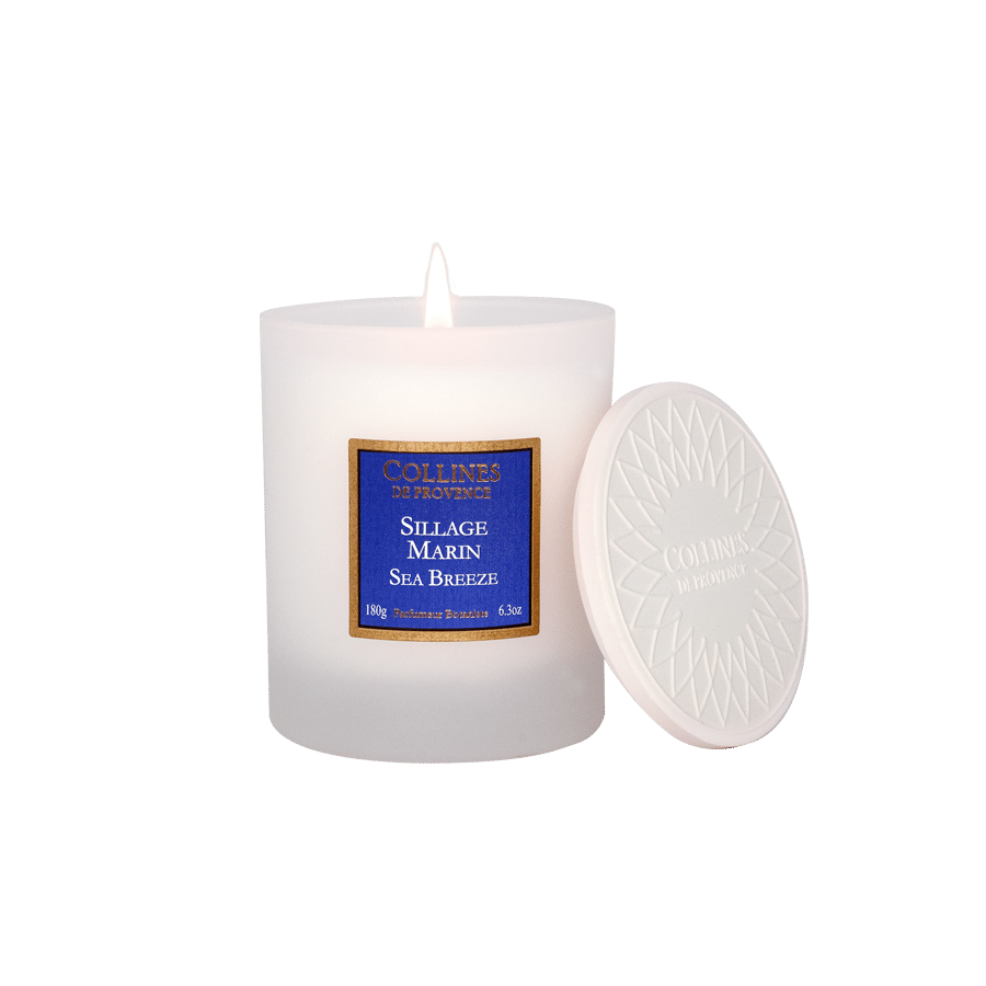 Bougie parfumée Sillage Marin – Collines de Provence 180g