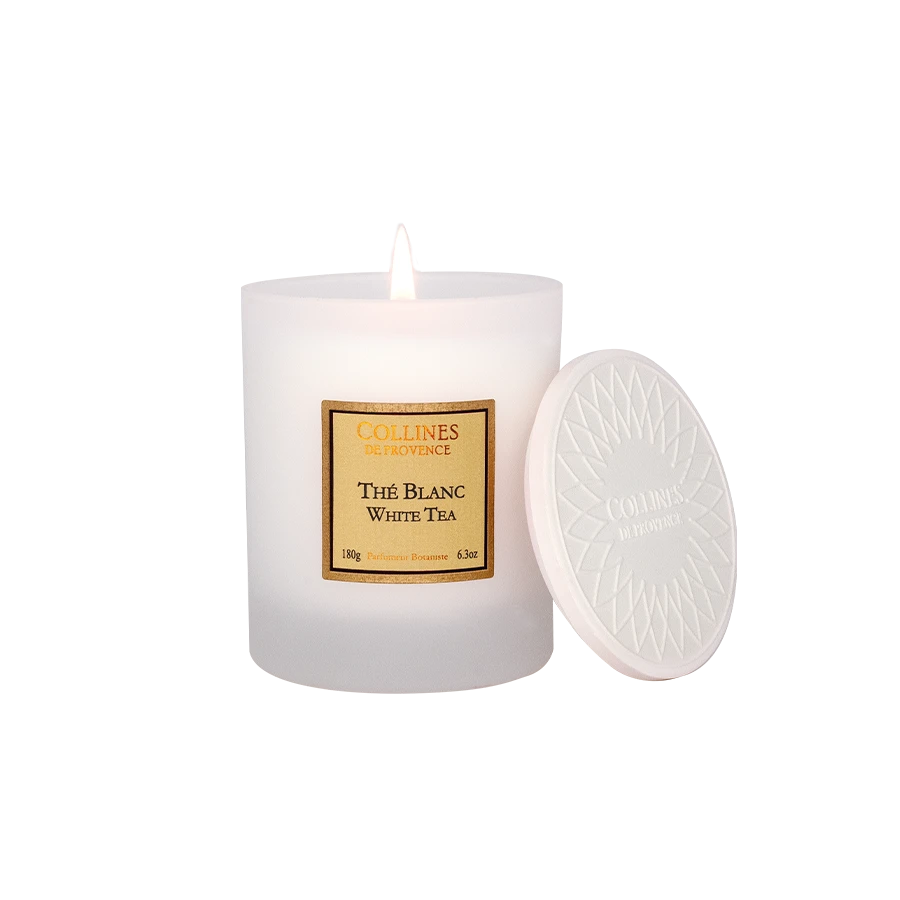 Bougie parfumée Thé Blanc – Collines de Provence 180g